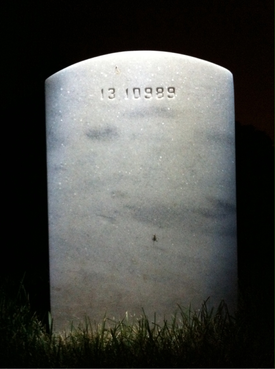 Back of headstone — George Mitchell
