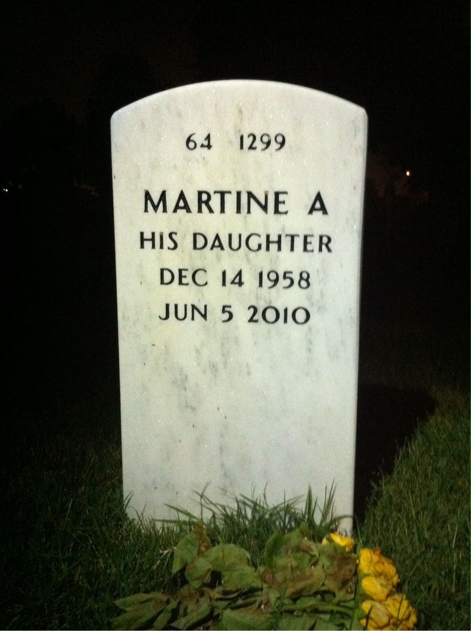Back of headstone — Alfred Campagnone