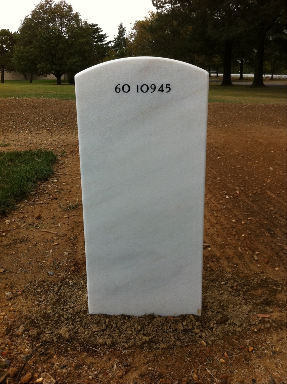 Back of headstone — Ronald Lambert Eure
