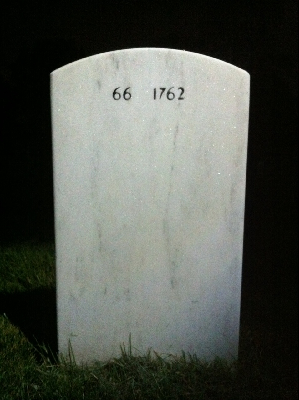 Back of headstone — Dudley Carlson