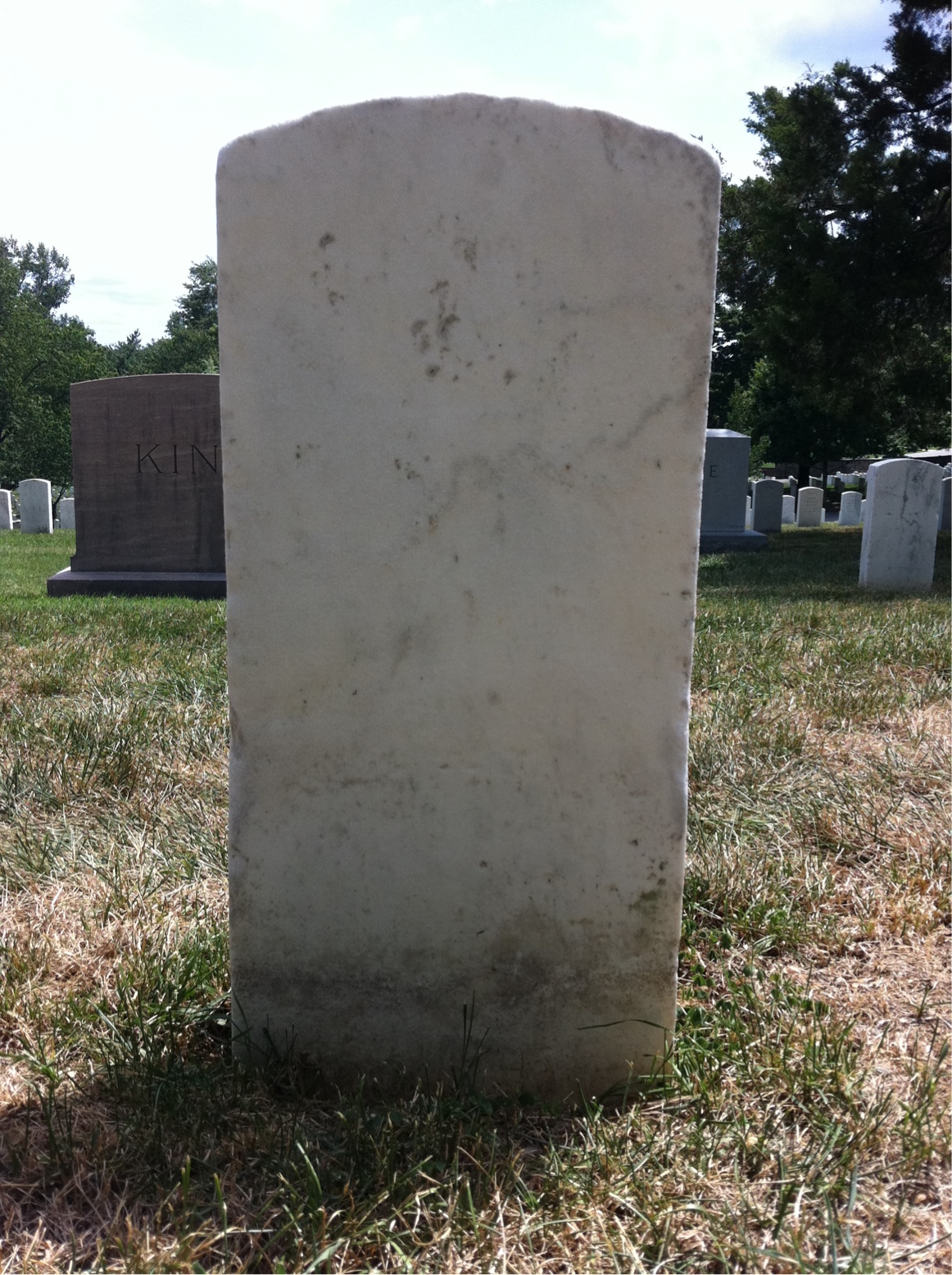 Back of headstone — John Moore