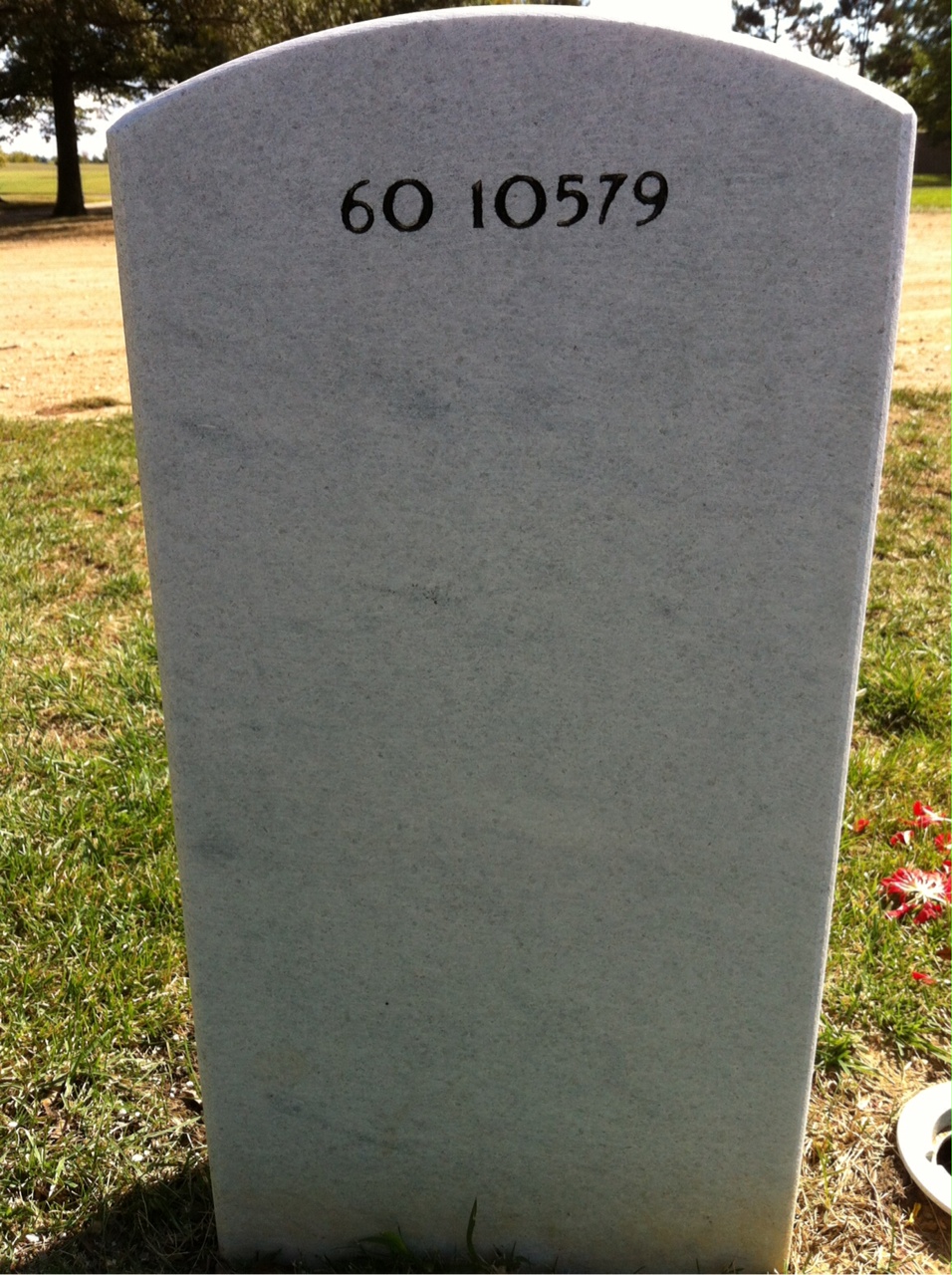 Back of headstone — Matthew Maddox