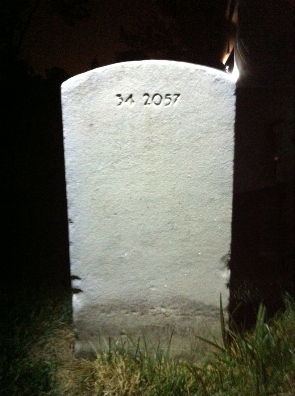 Back of headstone — James Bolac
