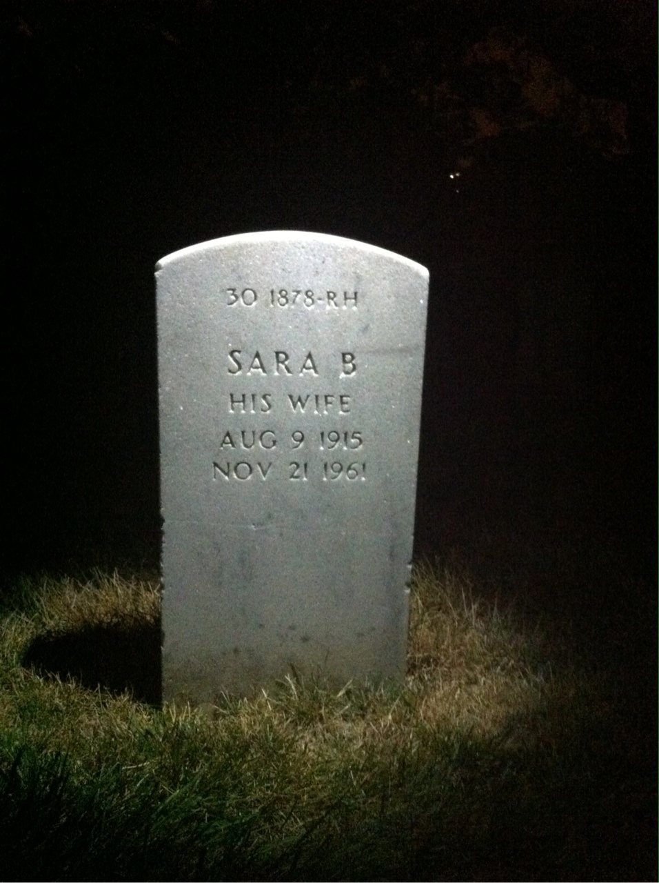 Back of headstone — Thomas Benjamin Jordan