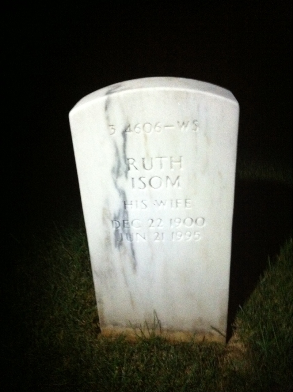 Back of headstone — Wibb E Cooper