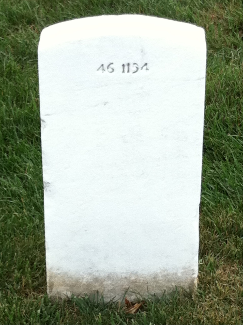 Back of headstone — William Menefee