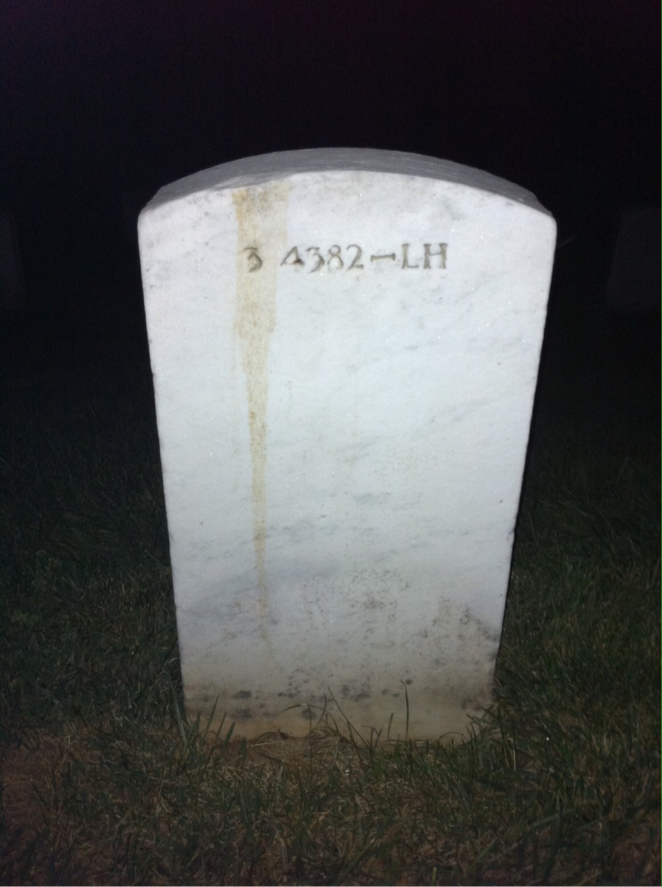 Back of headstone — John Armstrong