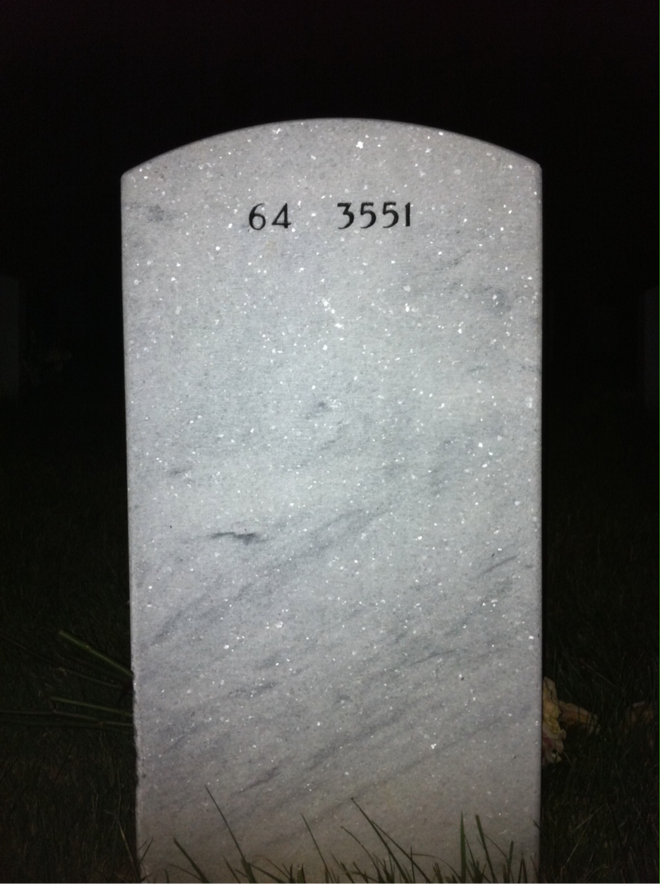 Back of headstone — George Kupets