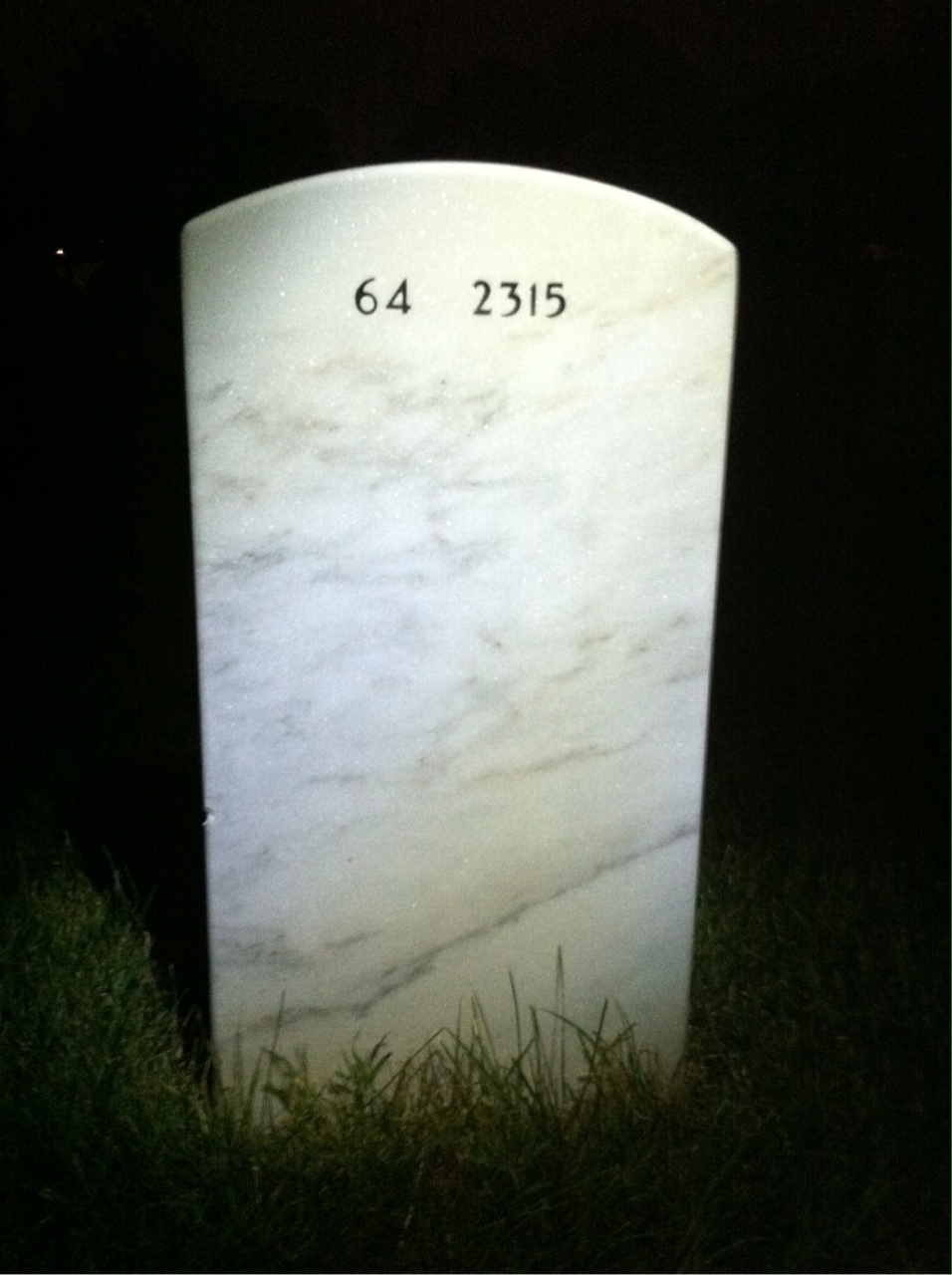 Back of headstone — Robert Meinecke
