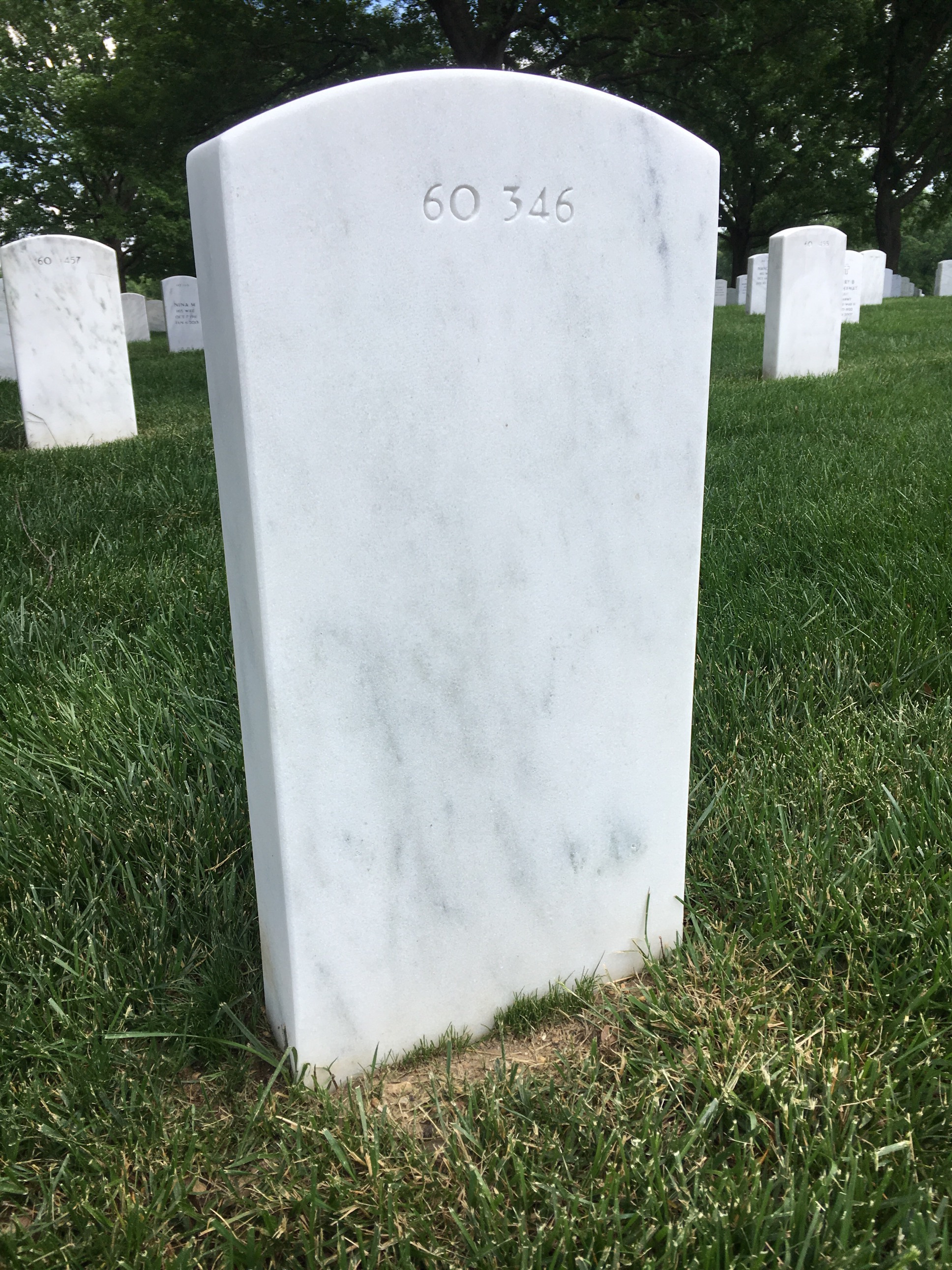 Back of headstone — Robert Cappuccio