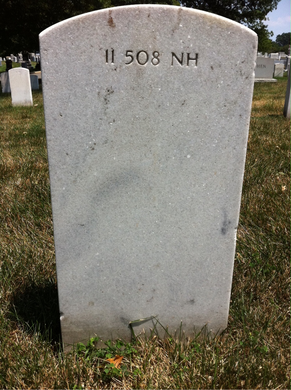 Back of headstone — Katharine Cox