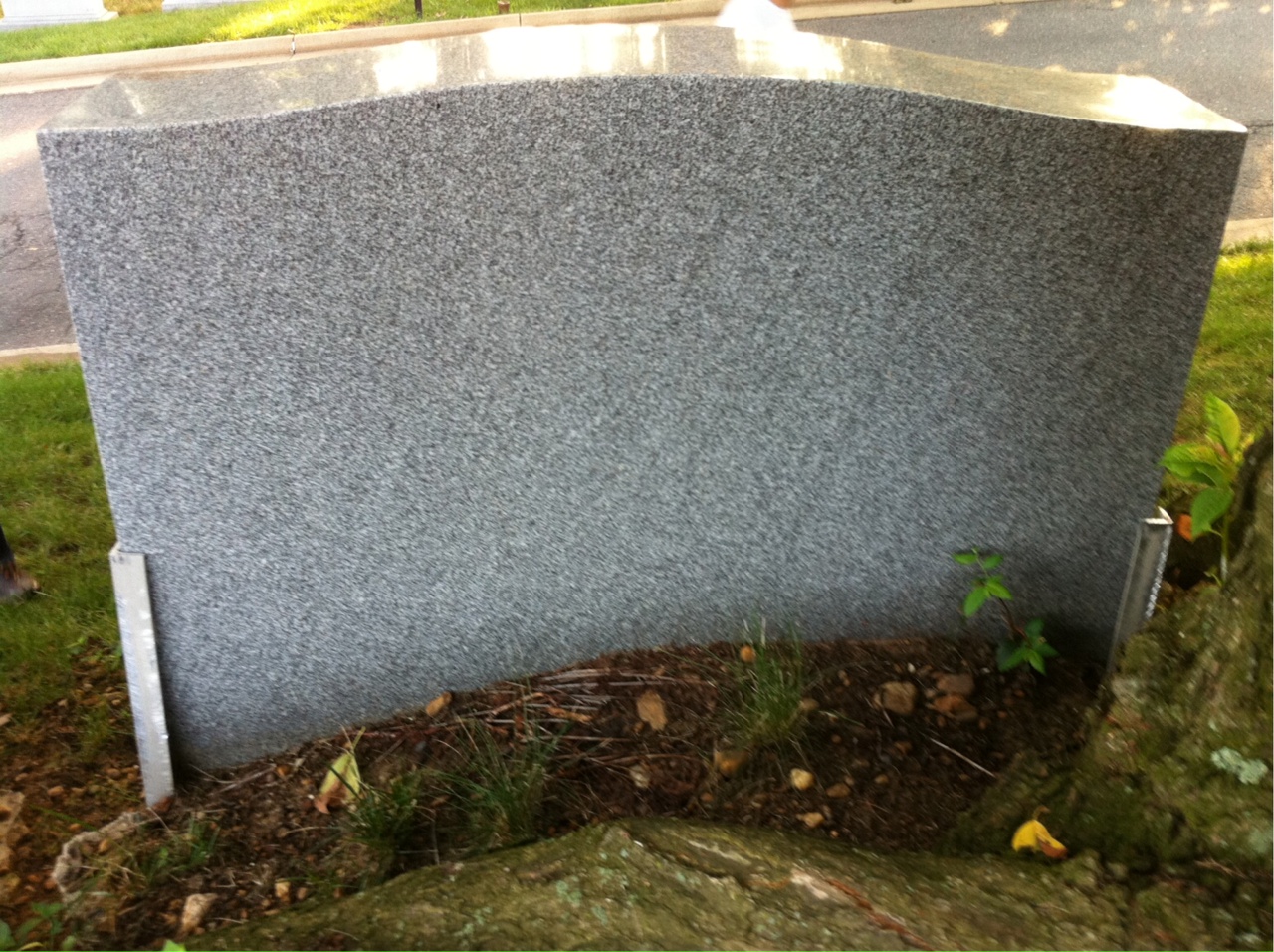 Back of headstone — Clinton Misson