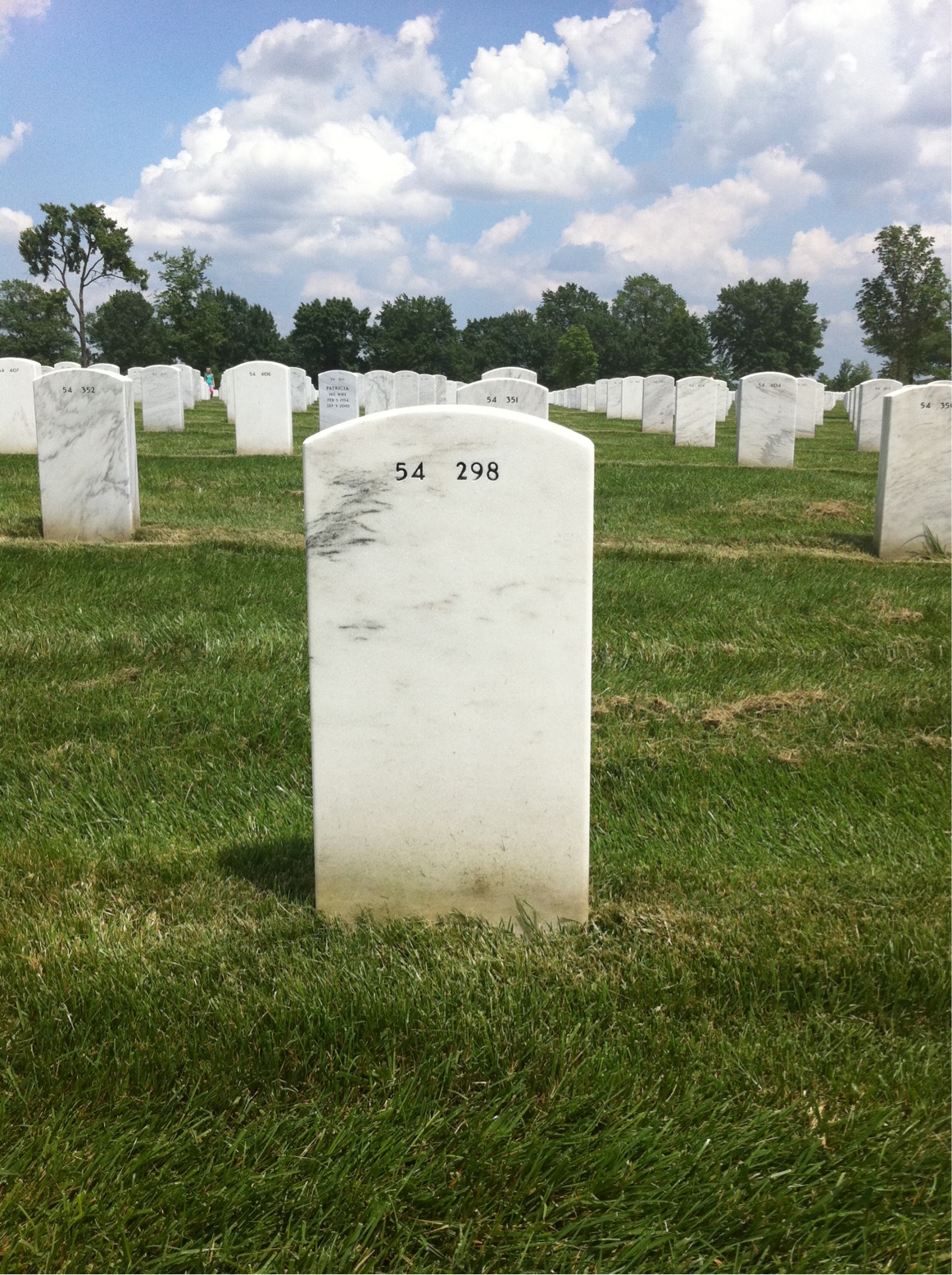 Back of headstone — Russell Flood