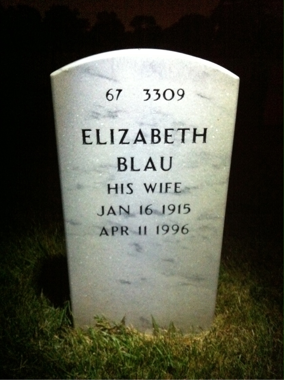 Back of headstone — Stephen Pryplesh