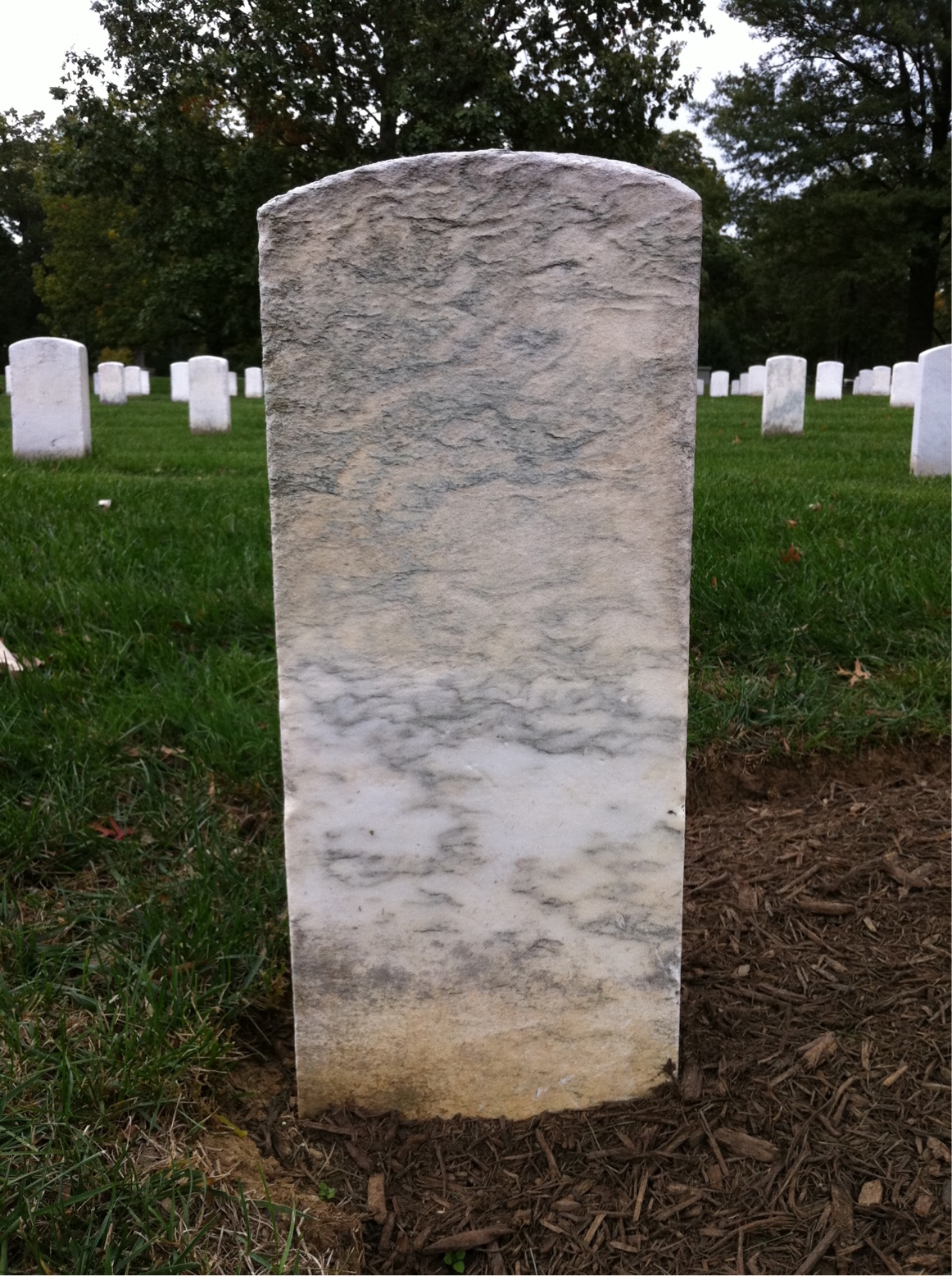 Back of headstone — John Mckay