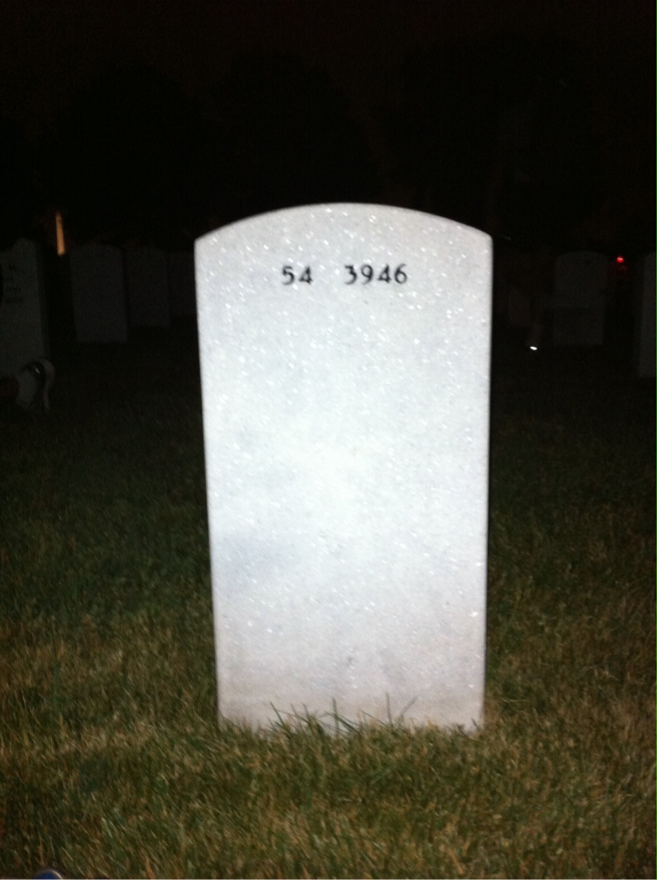 Back of headstone — Jimmy Burney