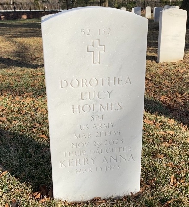 Back of headstone — William Stephenson Holmes