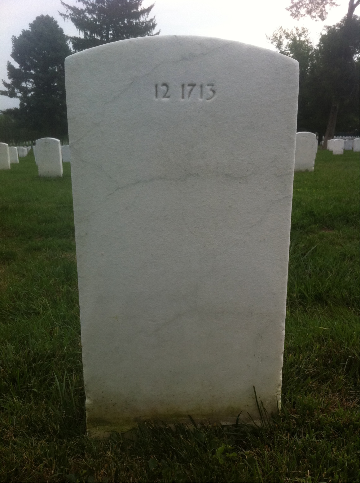 Back of headstone — Elmer Mosher