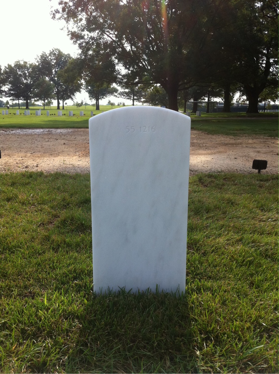 Back of headstone — Andrew Paul Lokie
