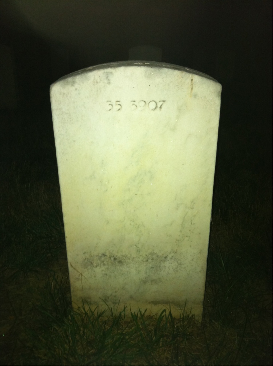 Back of headstone — Carl Moore