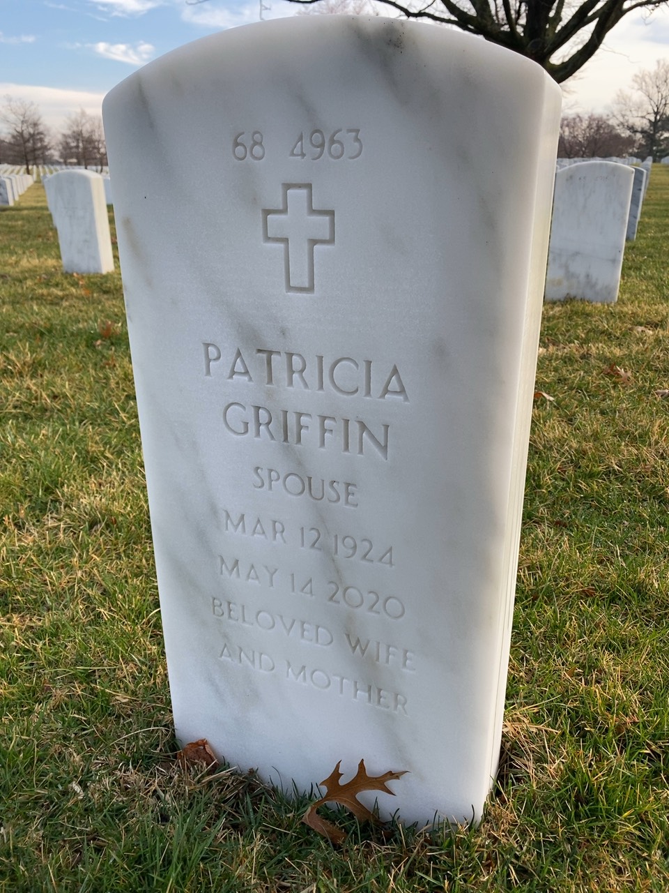 Back of headstone — Wallace Moulis