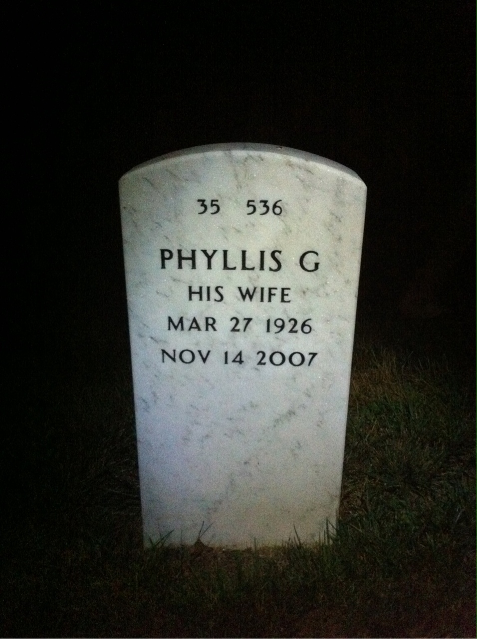 Back of headstone — Robert Harp