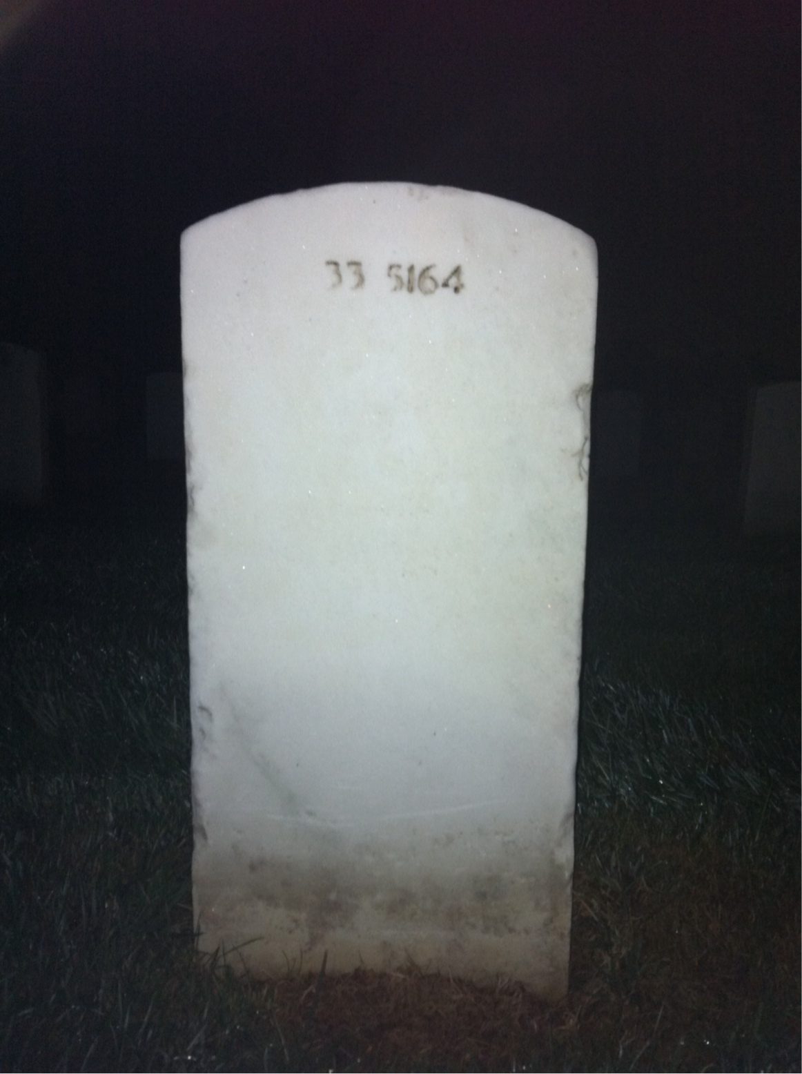 Back of headstone — James Minor