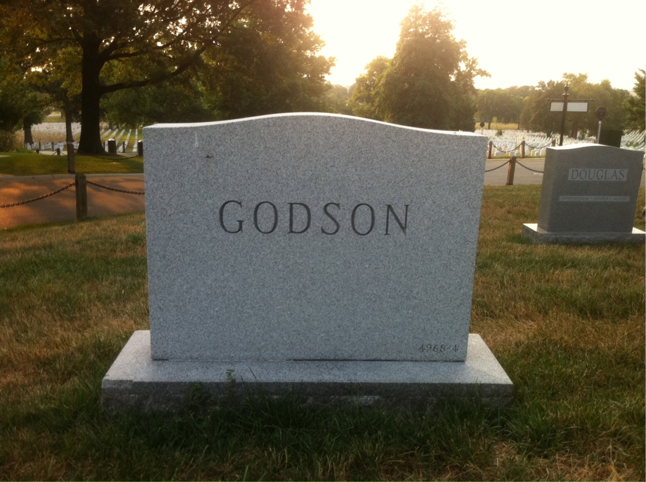 Back of headstone — William Howard Godson