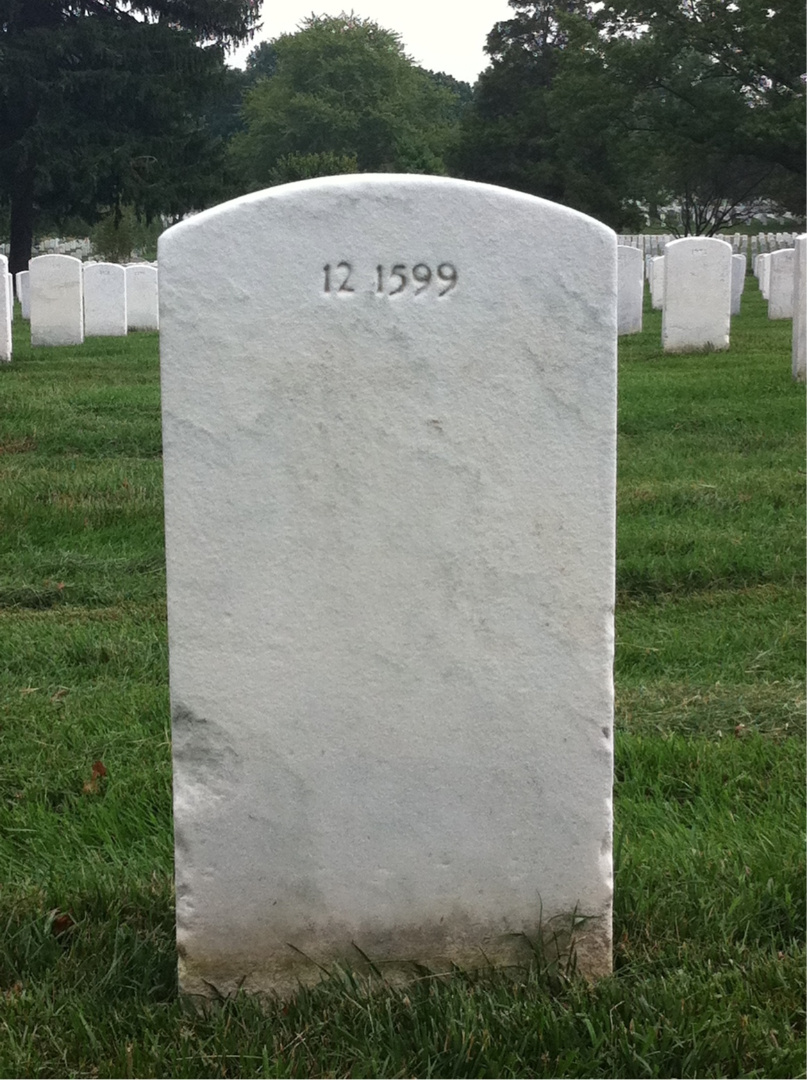 Back of headstone — Judson Millspaugh