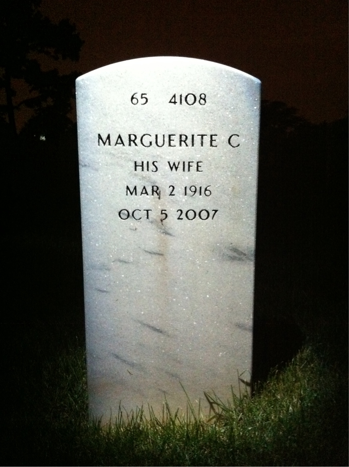 Back of headstone — Joseph Haefele