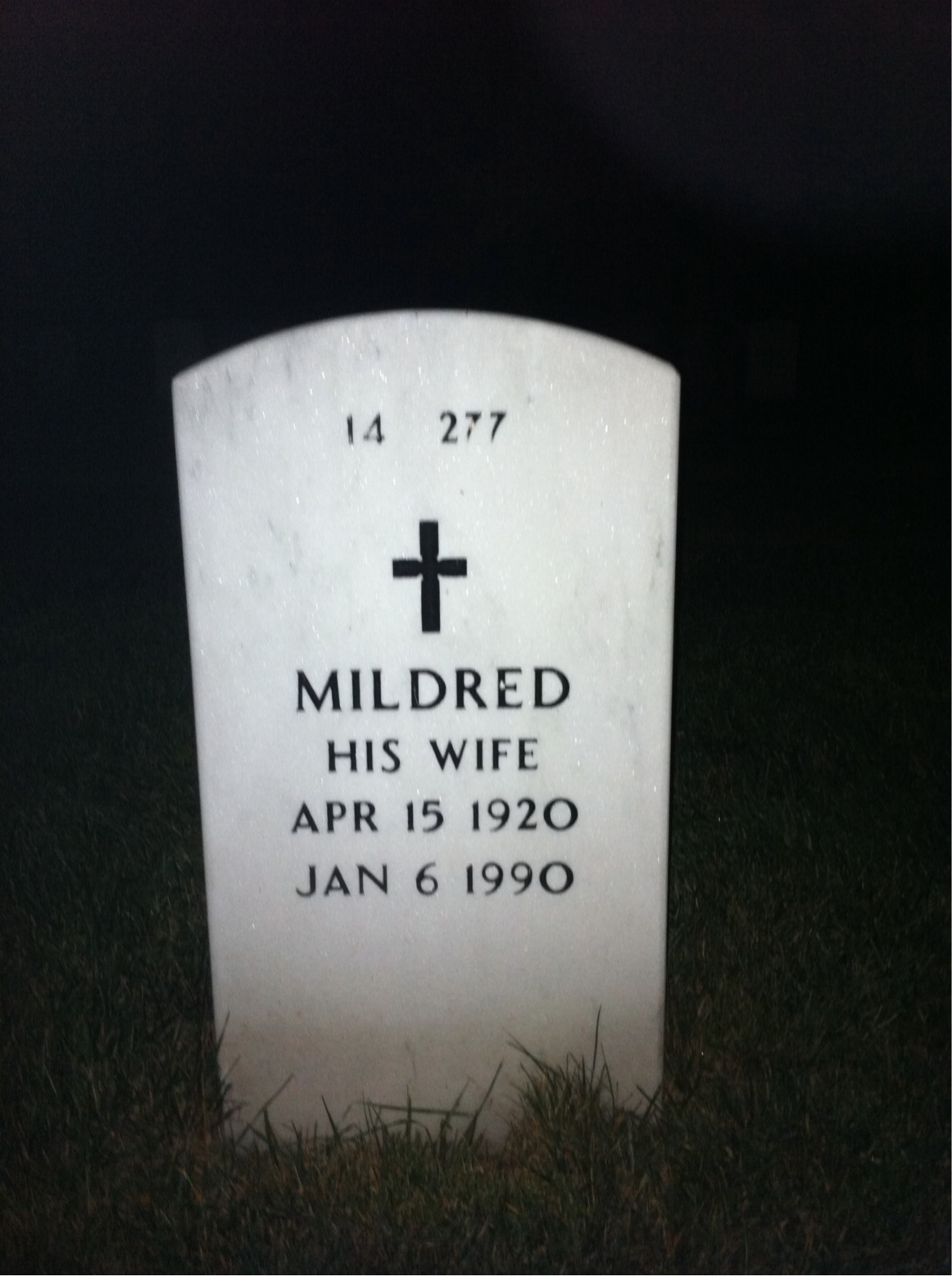Back of headstone — George Madden