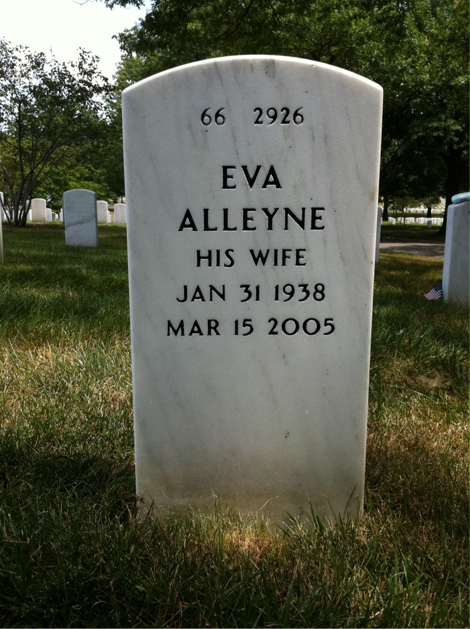 Back of headstone — Bruce Thornton