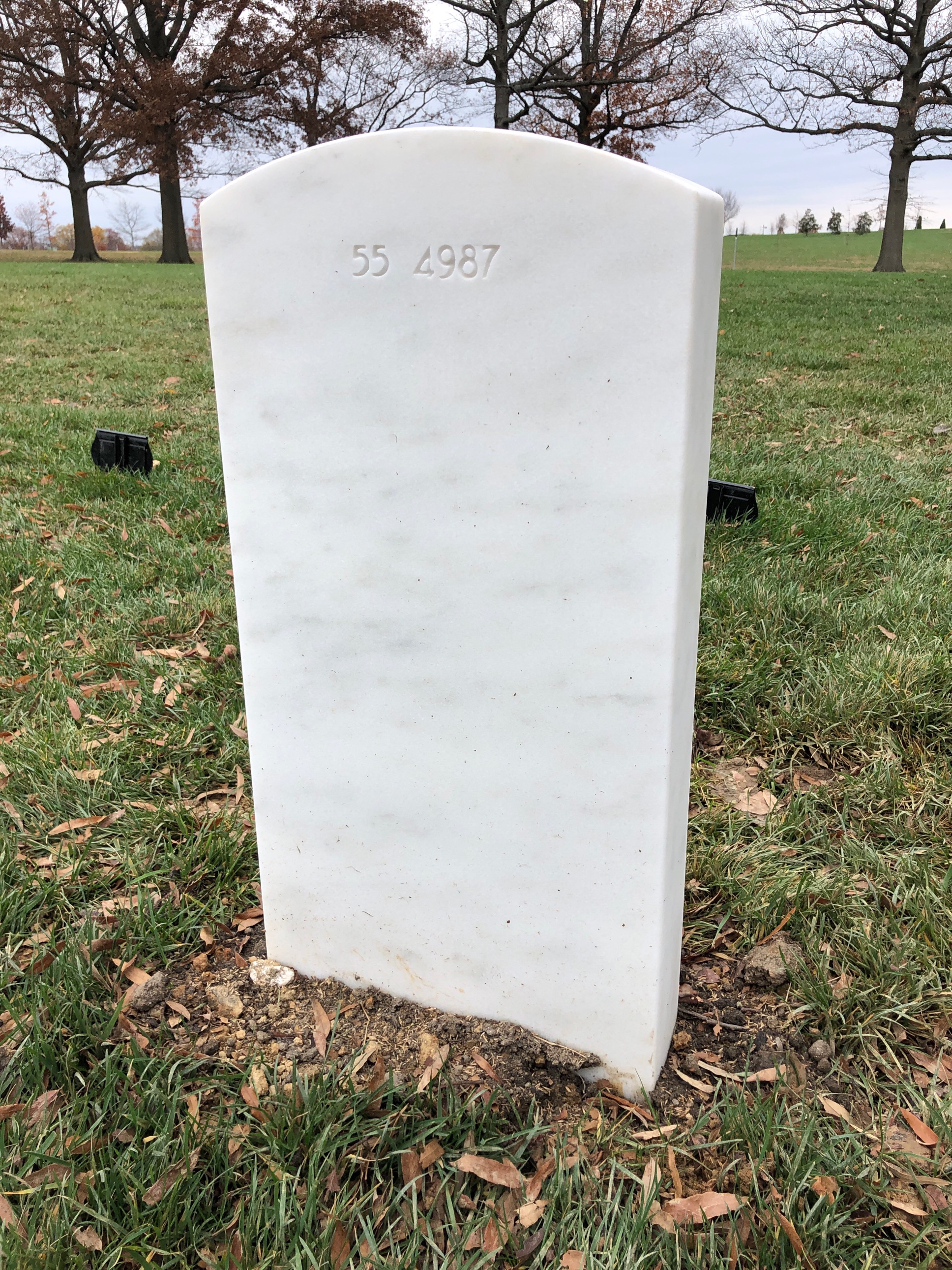 Back of headstone — William J Buzinski