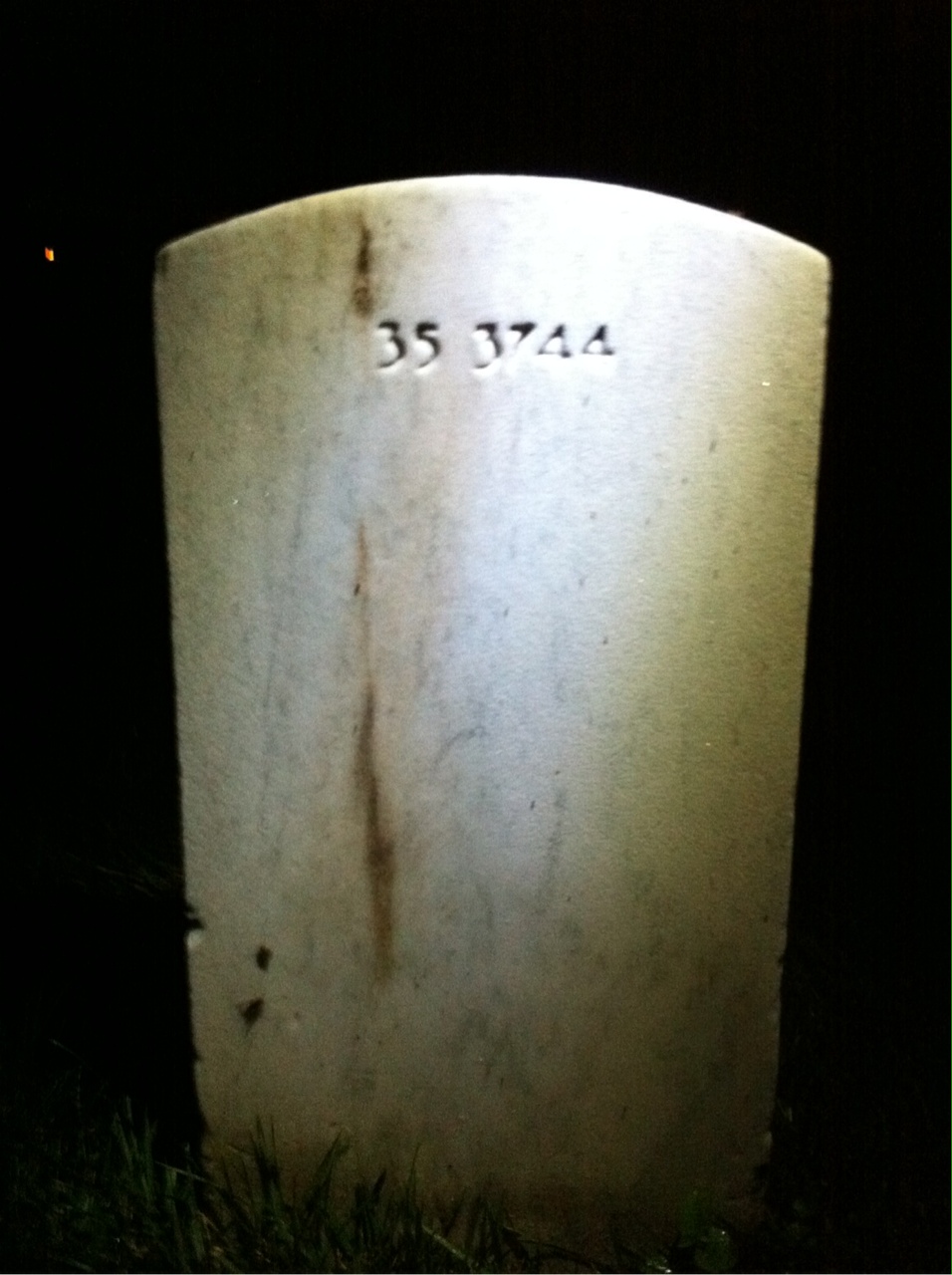 Back of headstone — Robert Moody
