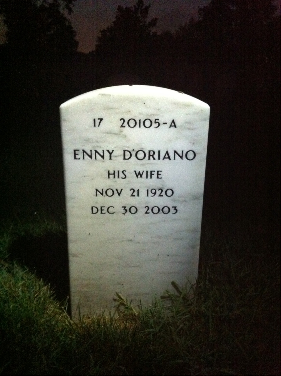 Back of headstone — Guy Reynolds
