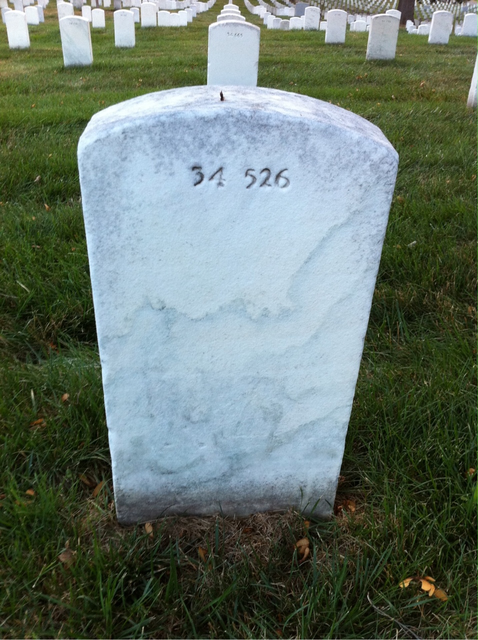 Back of headstone — William Woodrow Osburn