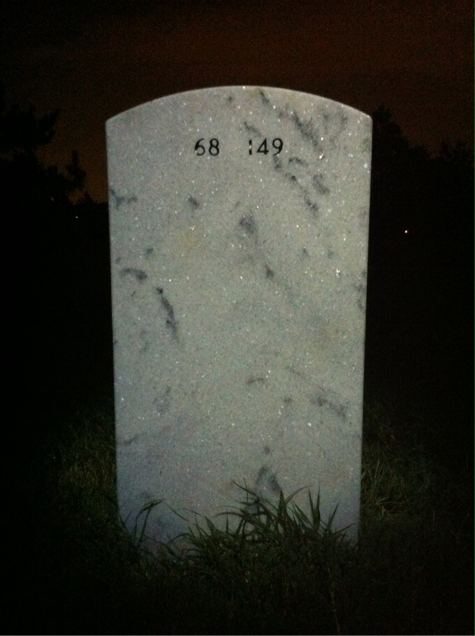 Back of headstone — Arthur Blackwelder