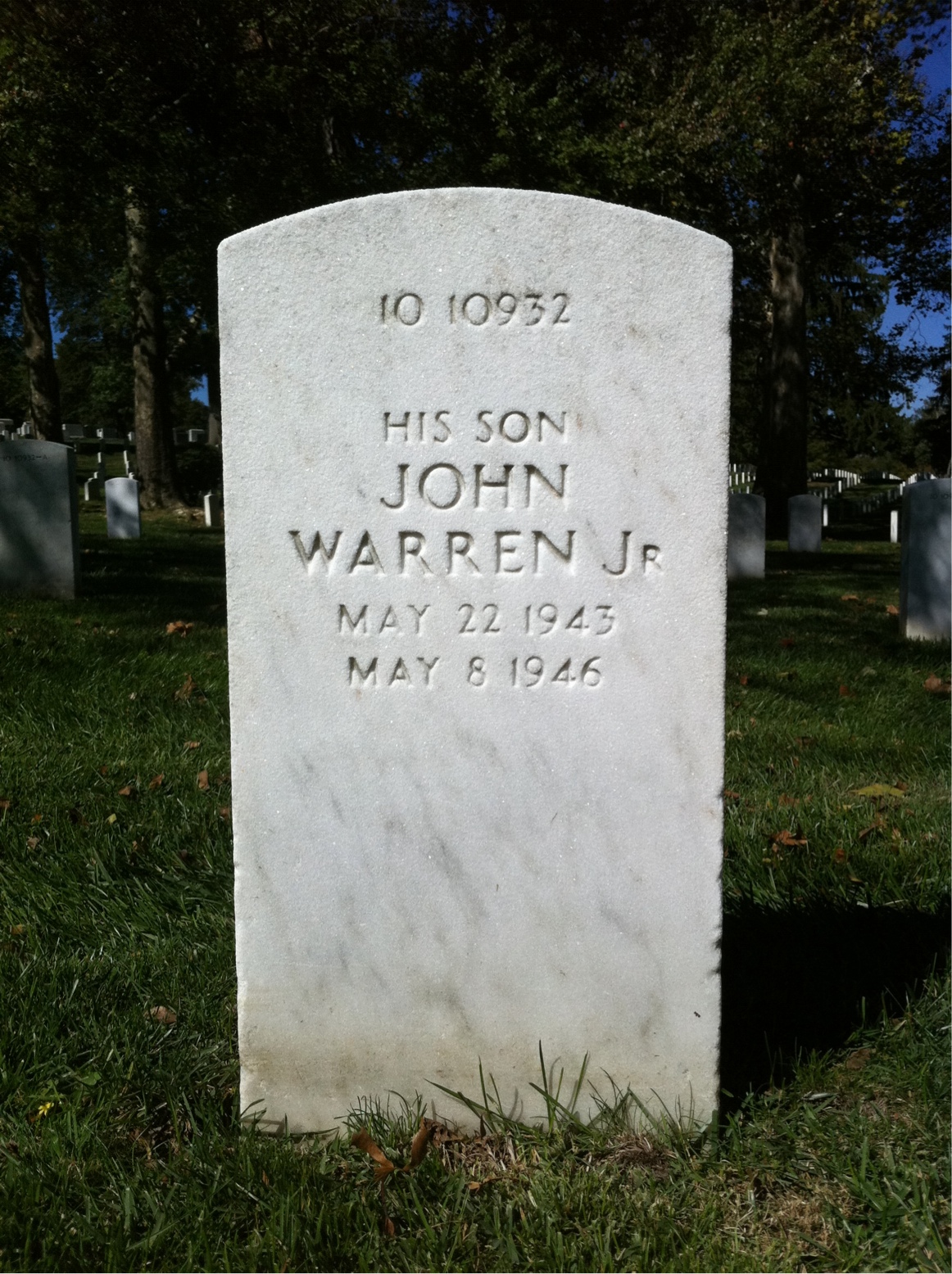 Back of headstone — John Ludwig