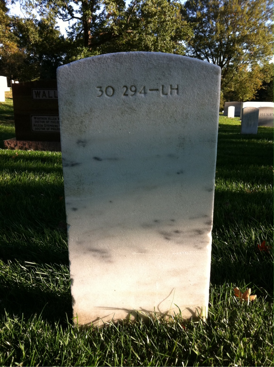 Back of headstone — Julia Ashby