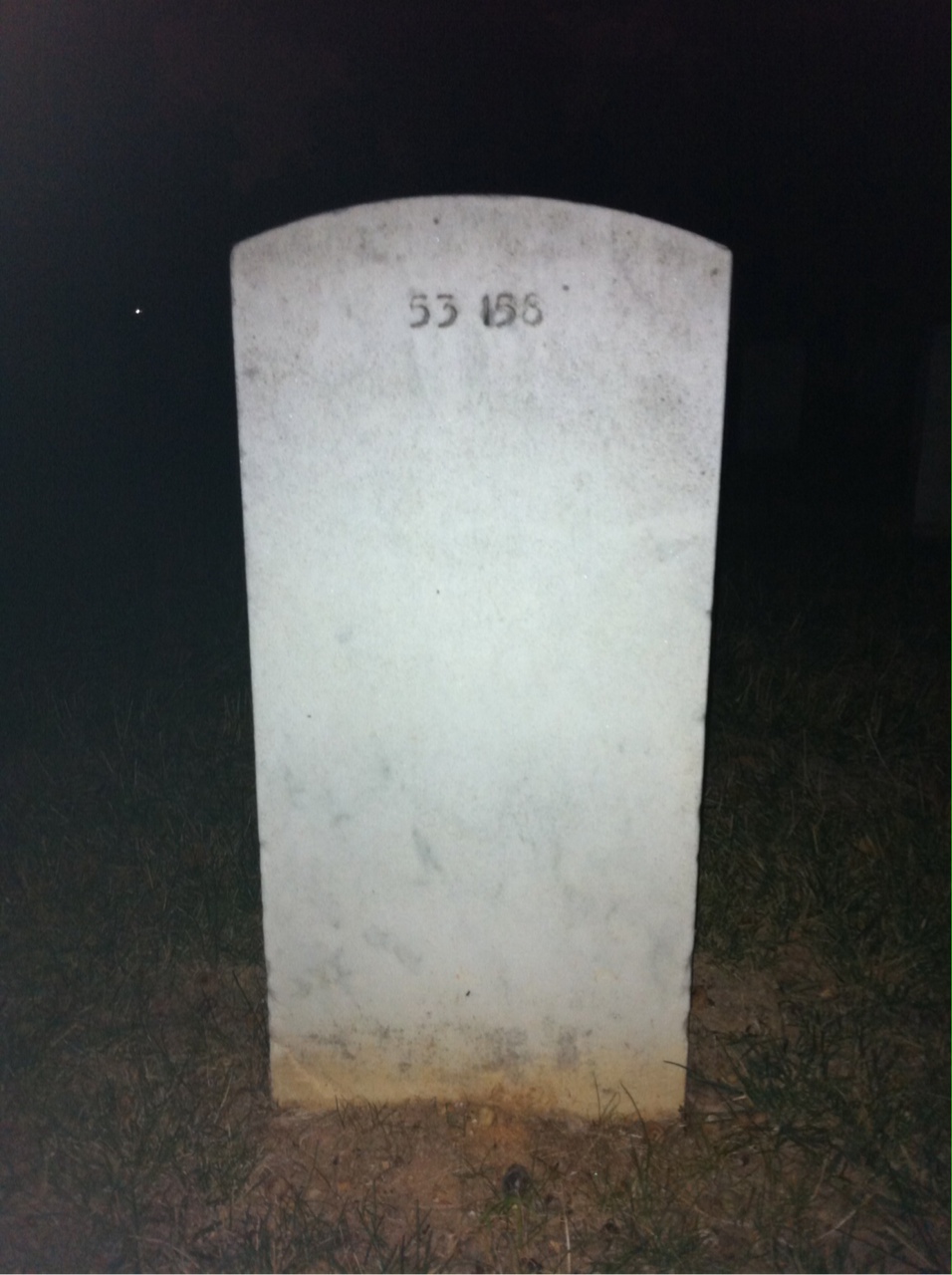 Back of headstone — John W Goodwin