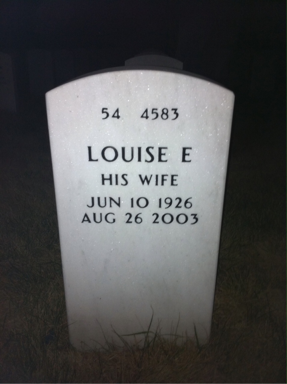 Back of headstone — Jack Garwitz