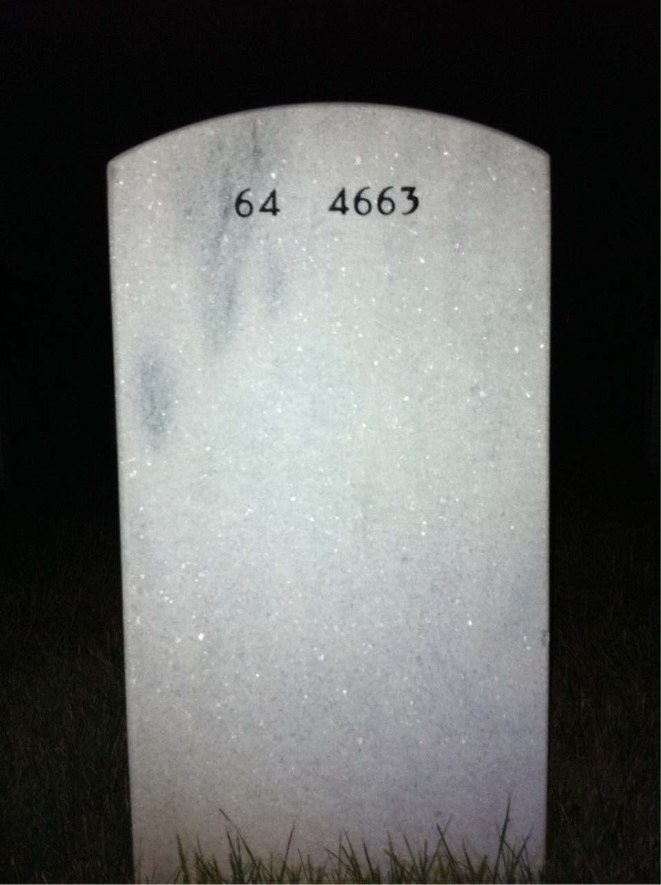 Back of headstone — Theodore Muller