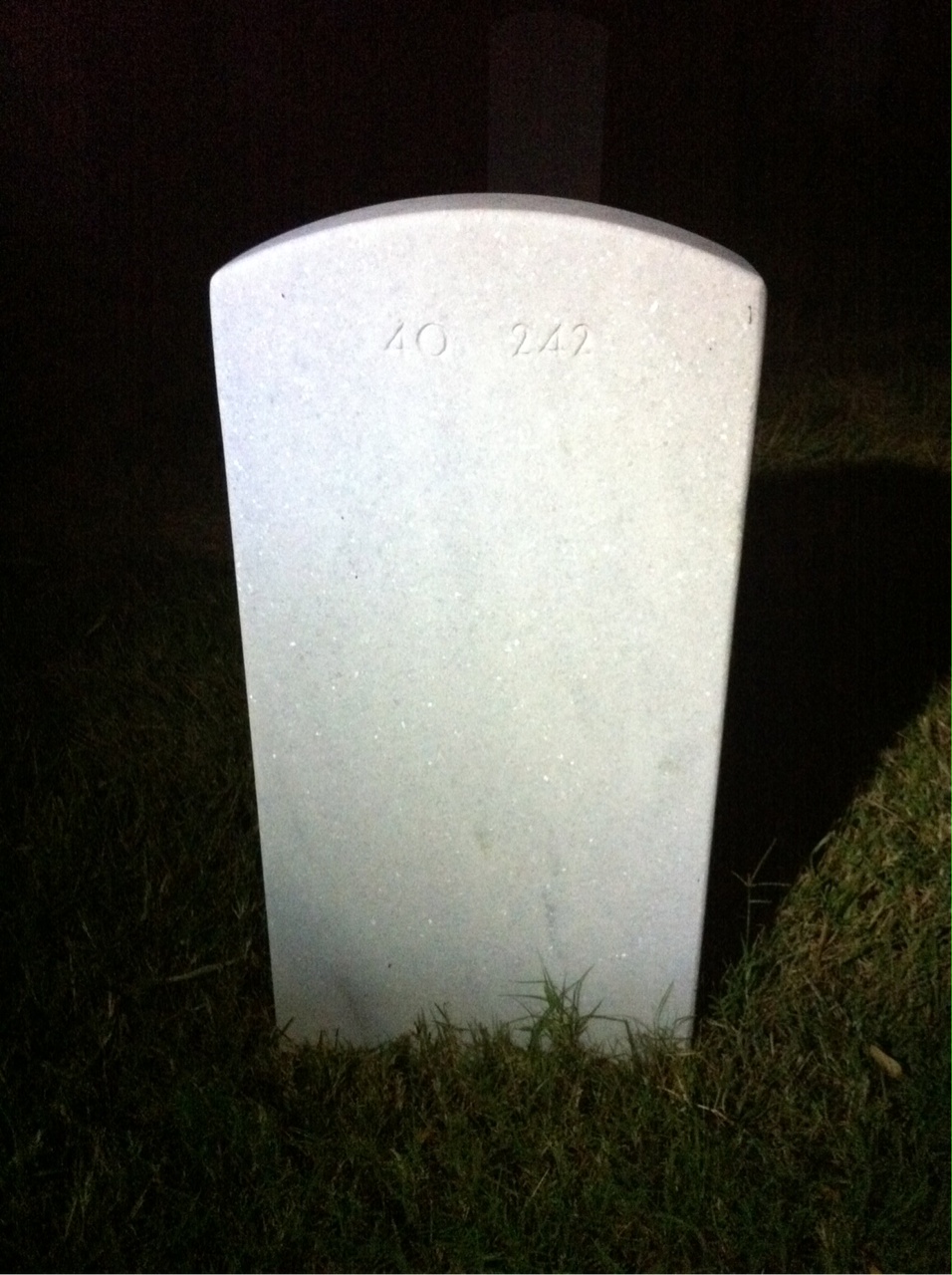 Back of headstone — Clifford Belcher