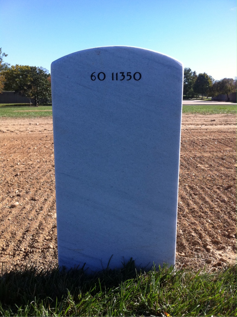 Back of headstone — Kyle Bennett Civitella