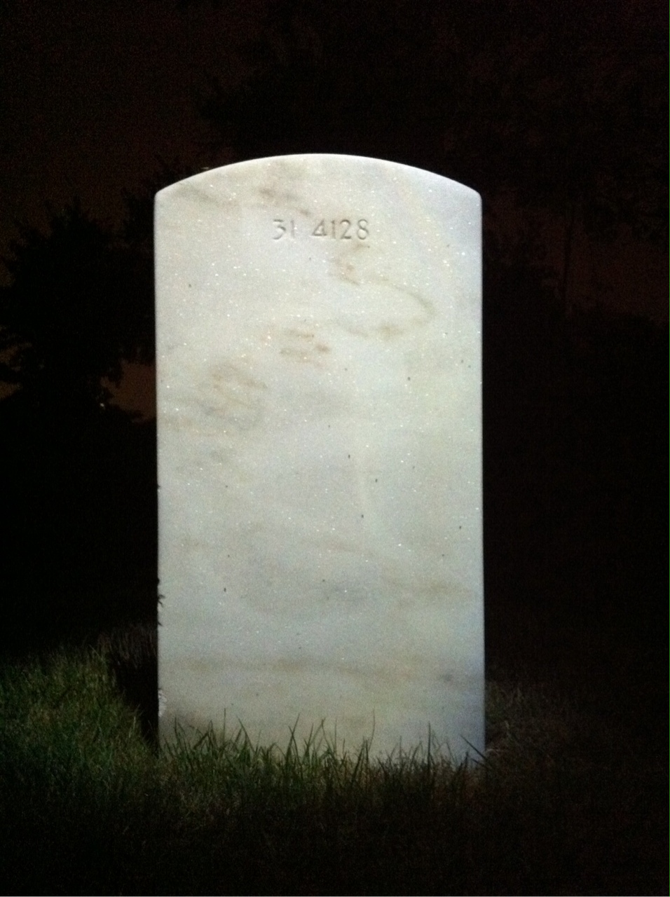 Back of headstone — Mary Morrison