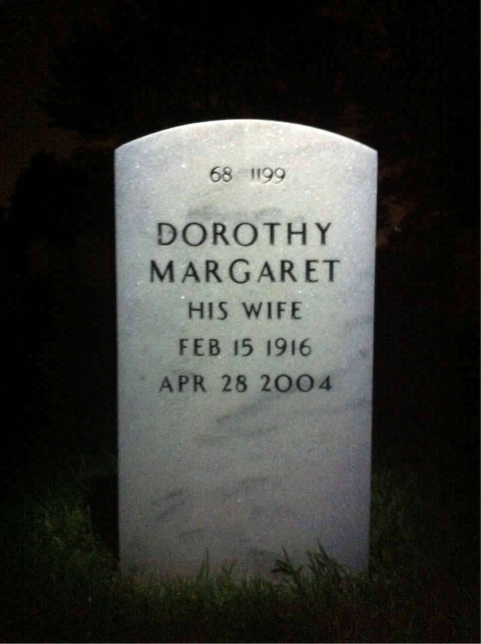 Back of headstone — Frank Holderfield