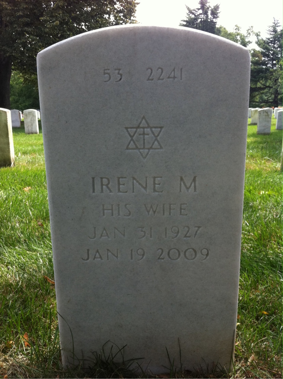 Back of headstone — David Musgrove