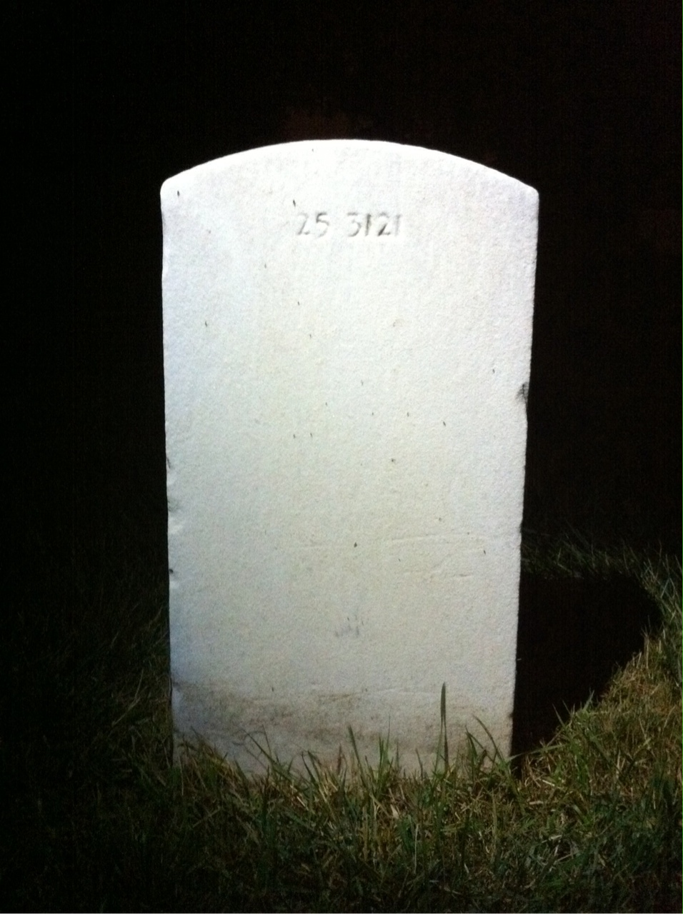 Back of headstone — William E Fletcher