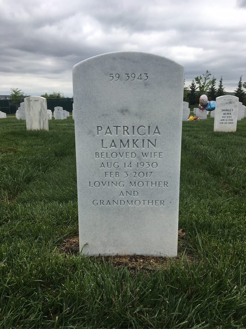 Back of headstone — George Ford