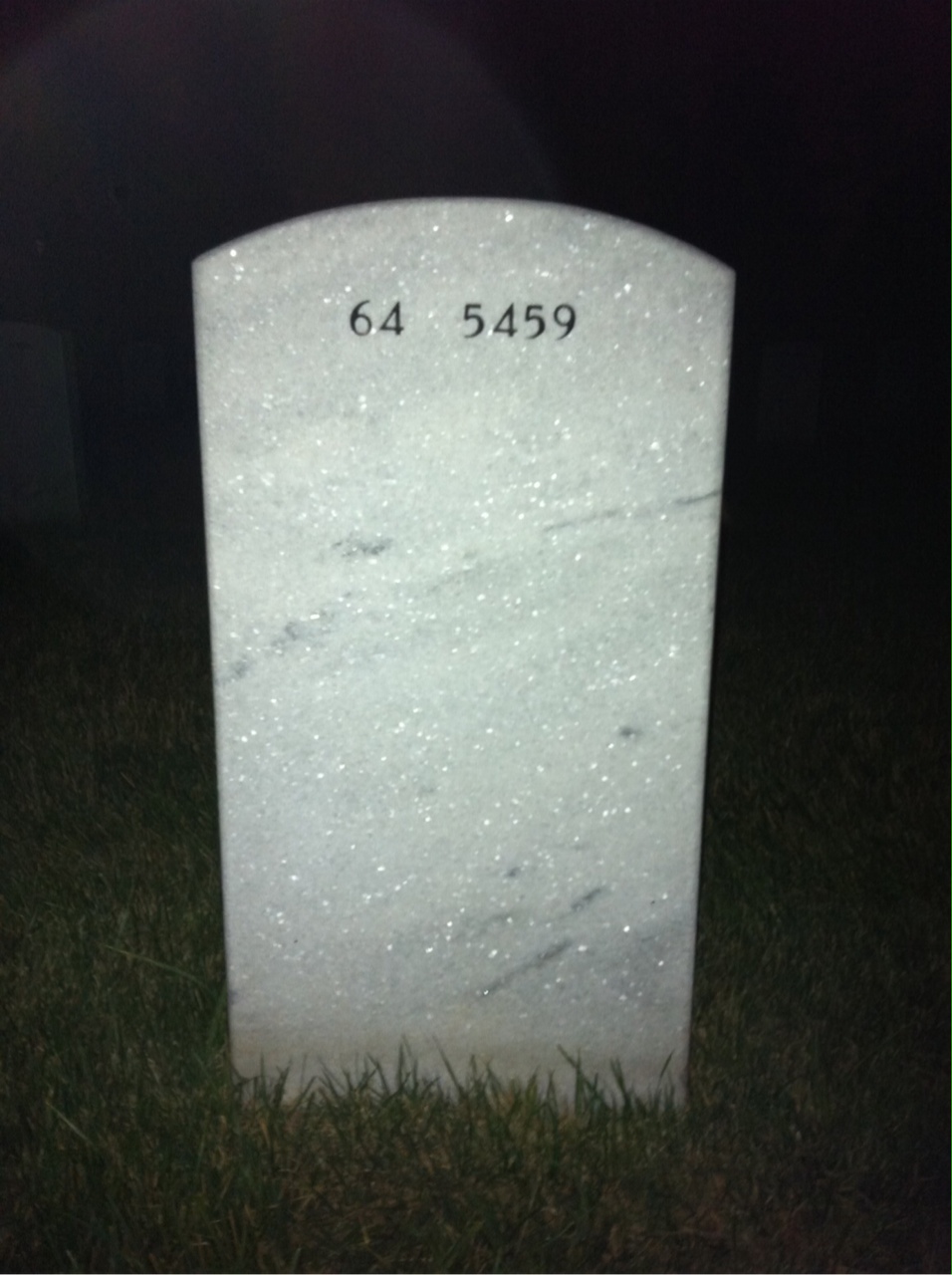 Back of headstone — Simeon Moss